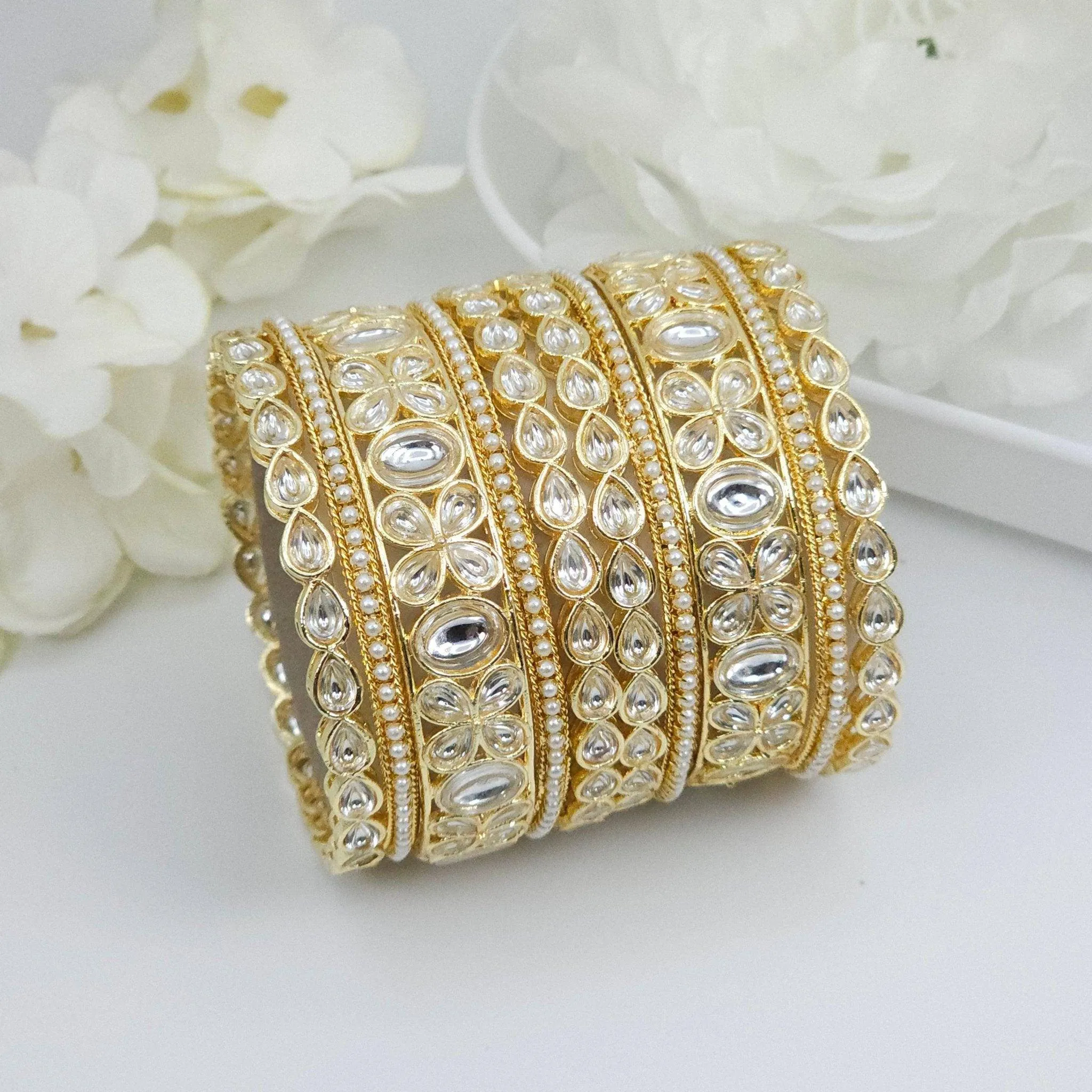 10 Pcs Bangle set - golden