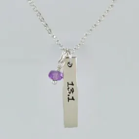 13.1 Courage W/Amethyst Sterling Silver Necklace