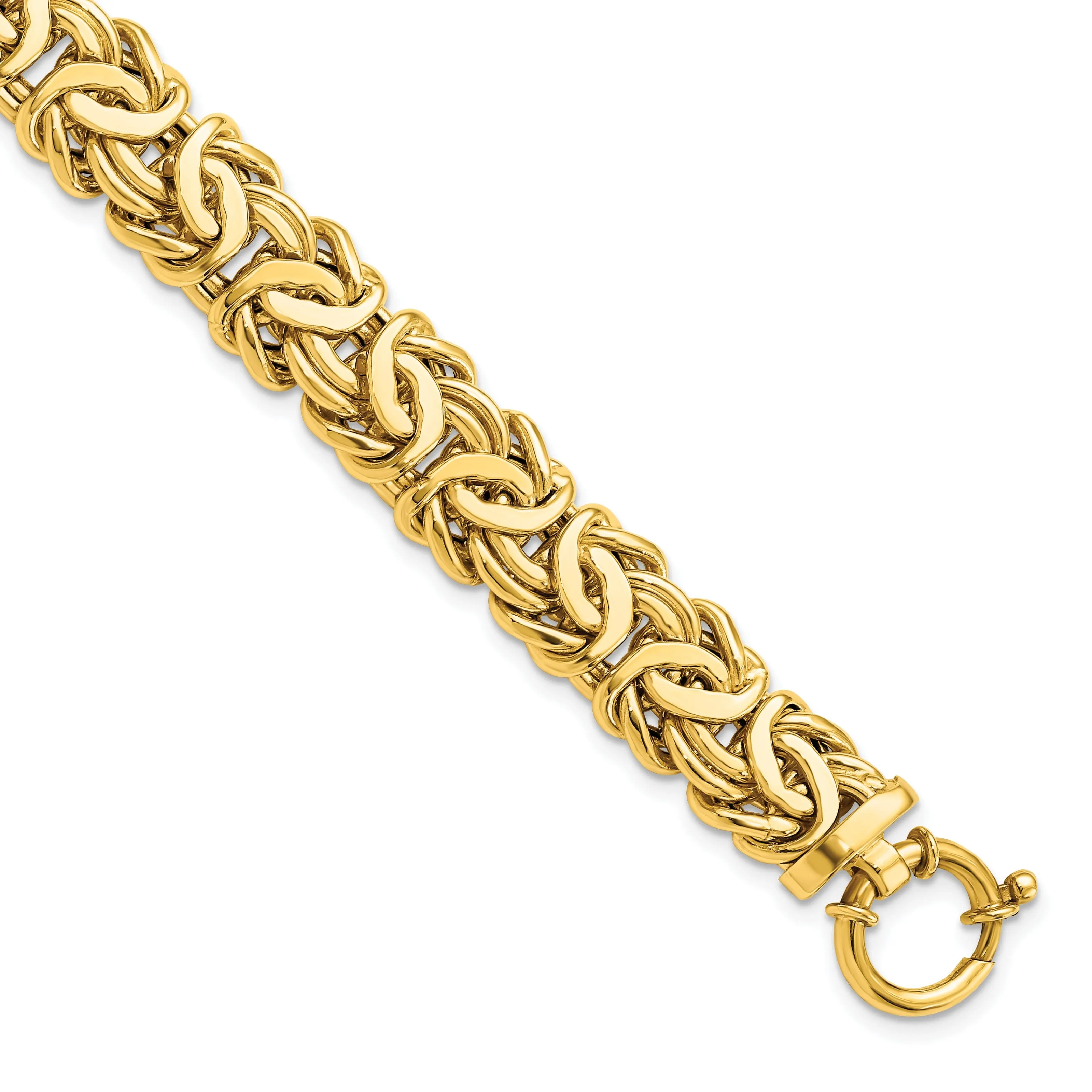 14k Yellow Gold Polished Fancy Link Bracelet