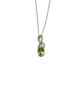 14KT Peridot & Diamond Necklace