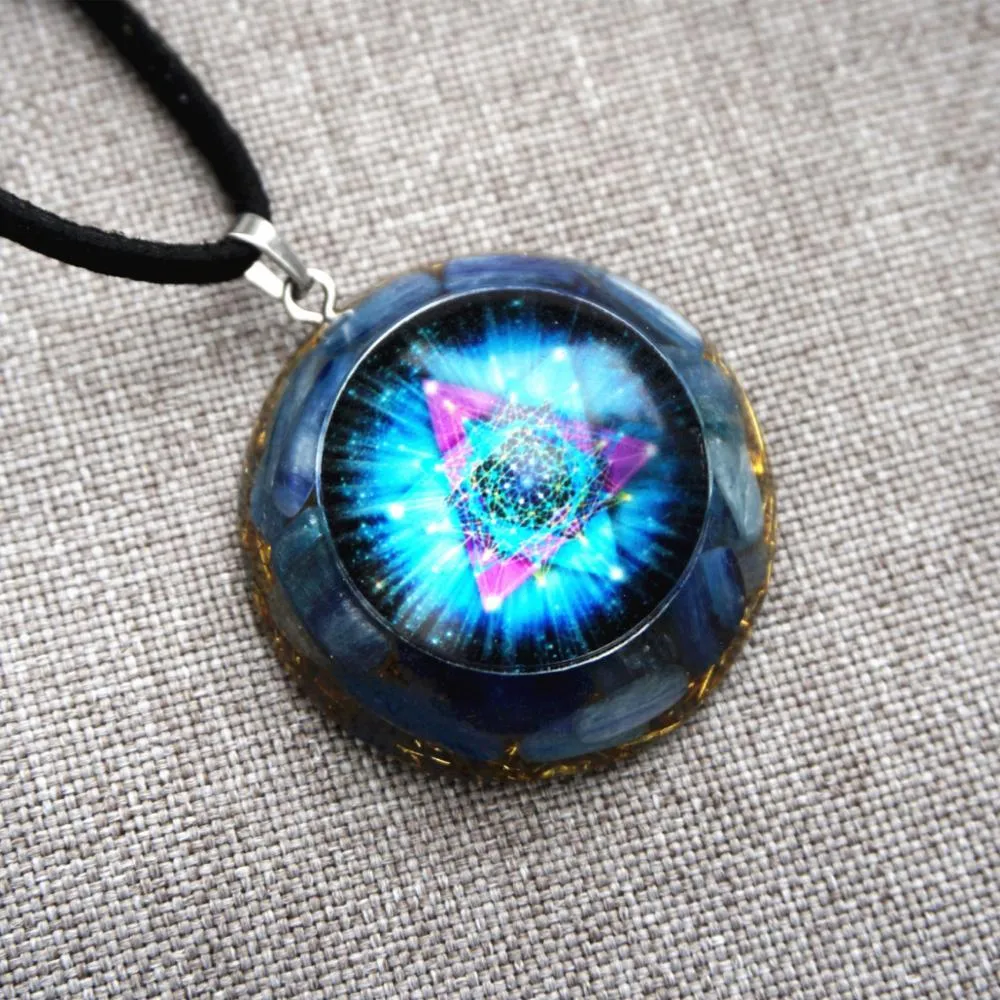 16-Handmade Blue Kyanite ' BALANCE your CHAKRAS ' ORGONITE Necklace