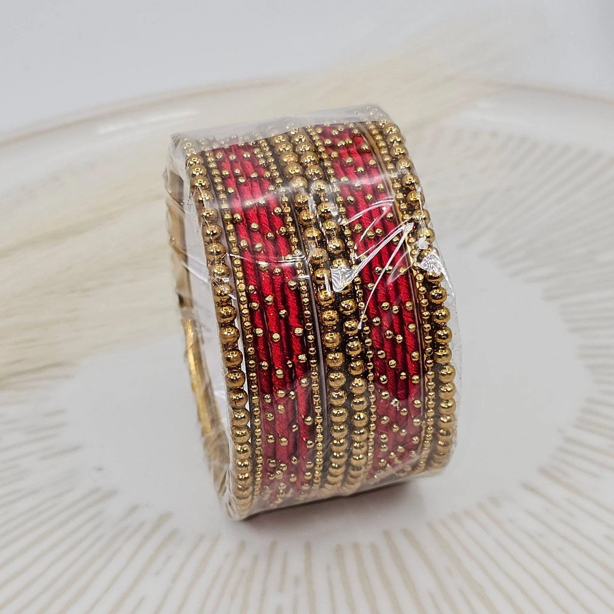 16 pcs Thread Bangle Set - Available in Many Colours