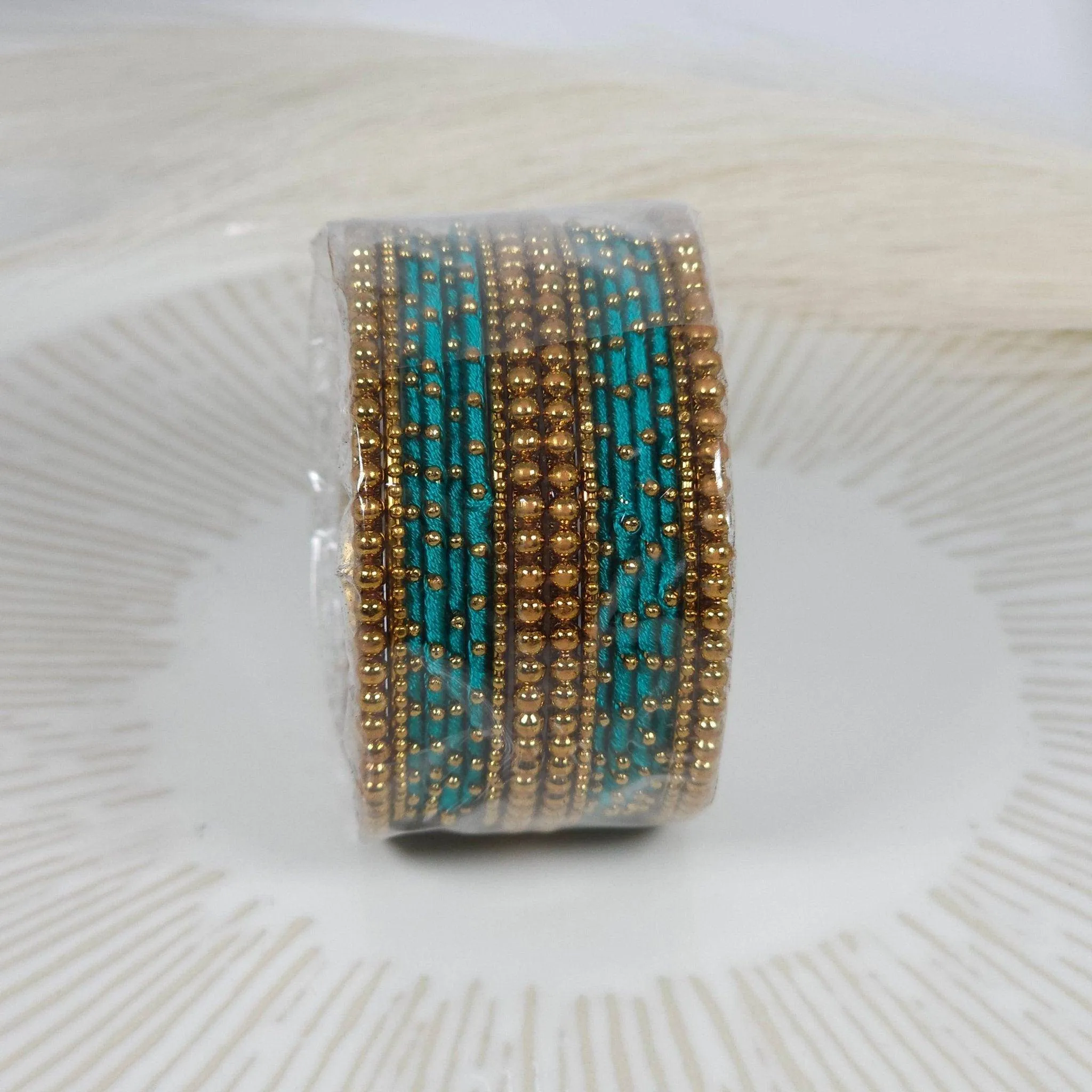 16 pcs Thread Bangle Set - Available in Many Colours