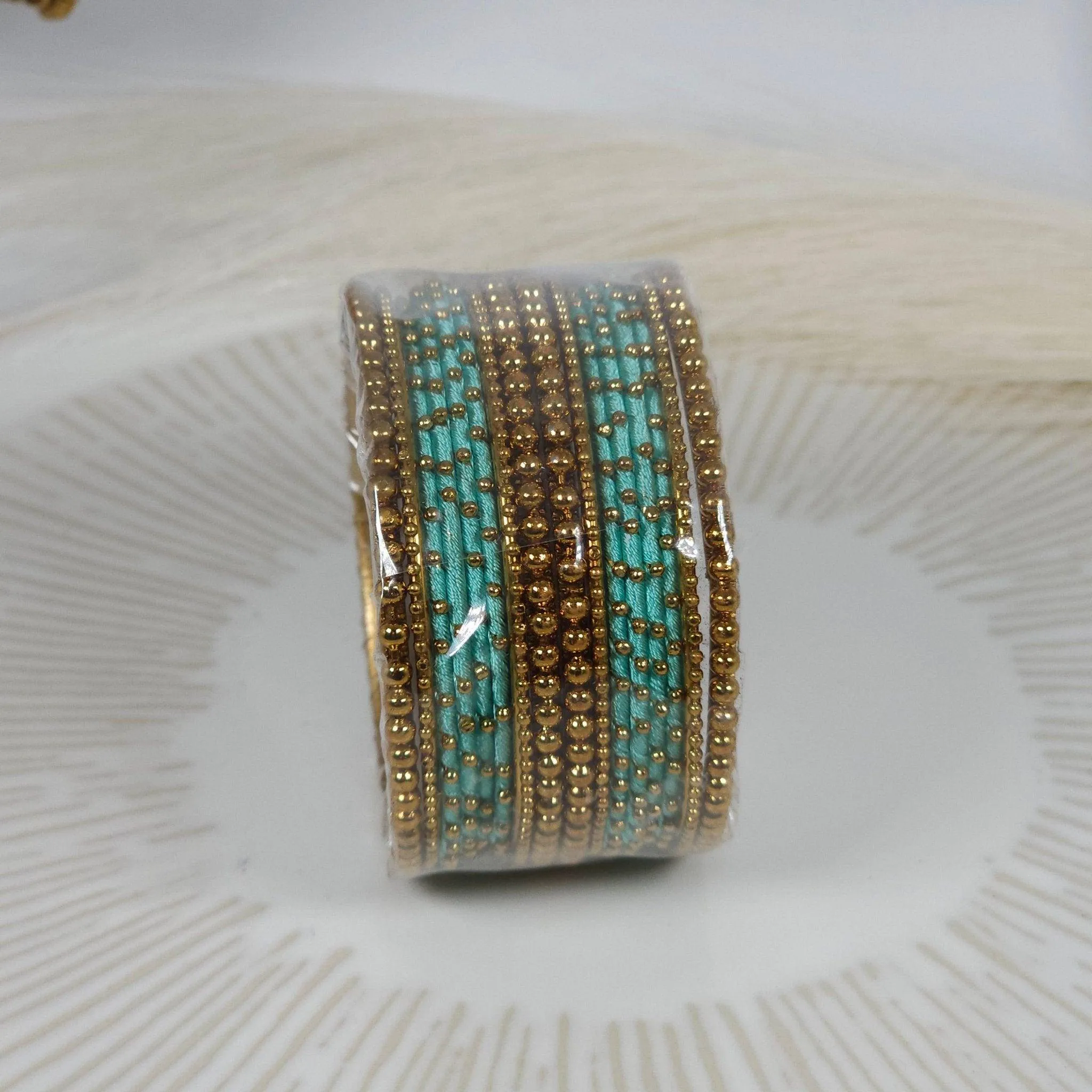 16 pcs Thread Bangle Set - Available in Many Colours