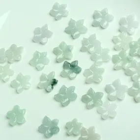 18X18X3mm Natural Jade Beads Jadeite Flower Bead WBD43