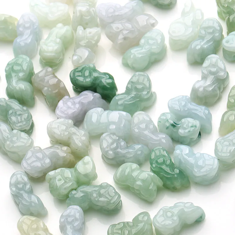 18X9X9mm Natural Jade Beads Jadeite Pixiu Bead WBD31