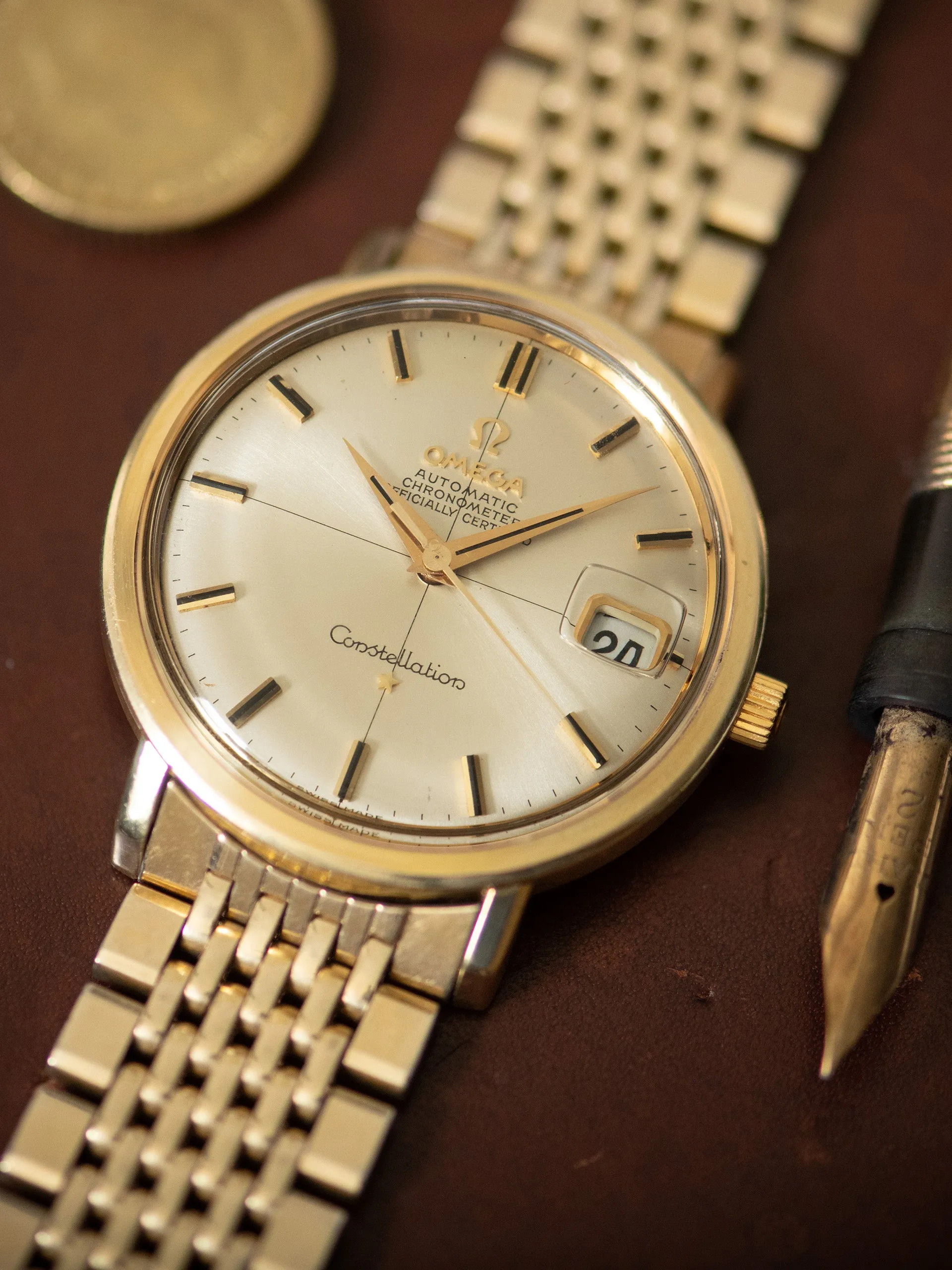 1966 Omega Constellation Gold Plate (Ref. 168.004) Crosshair Dial