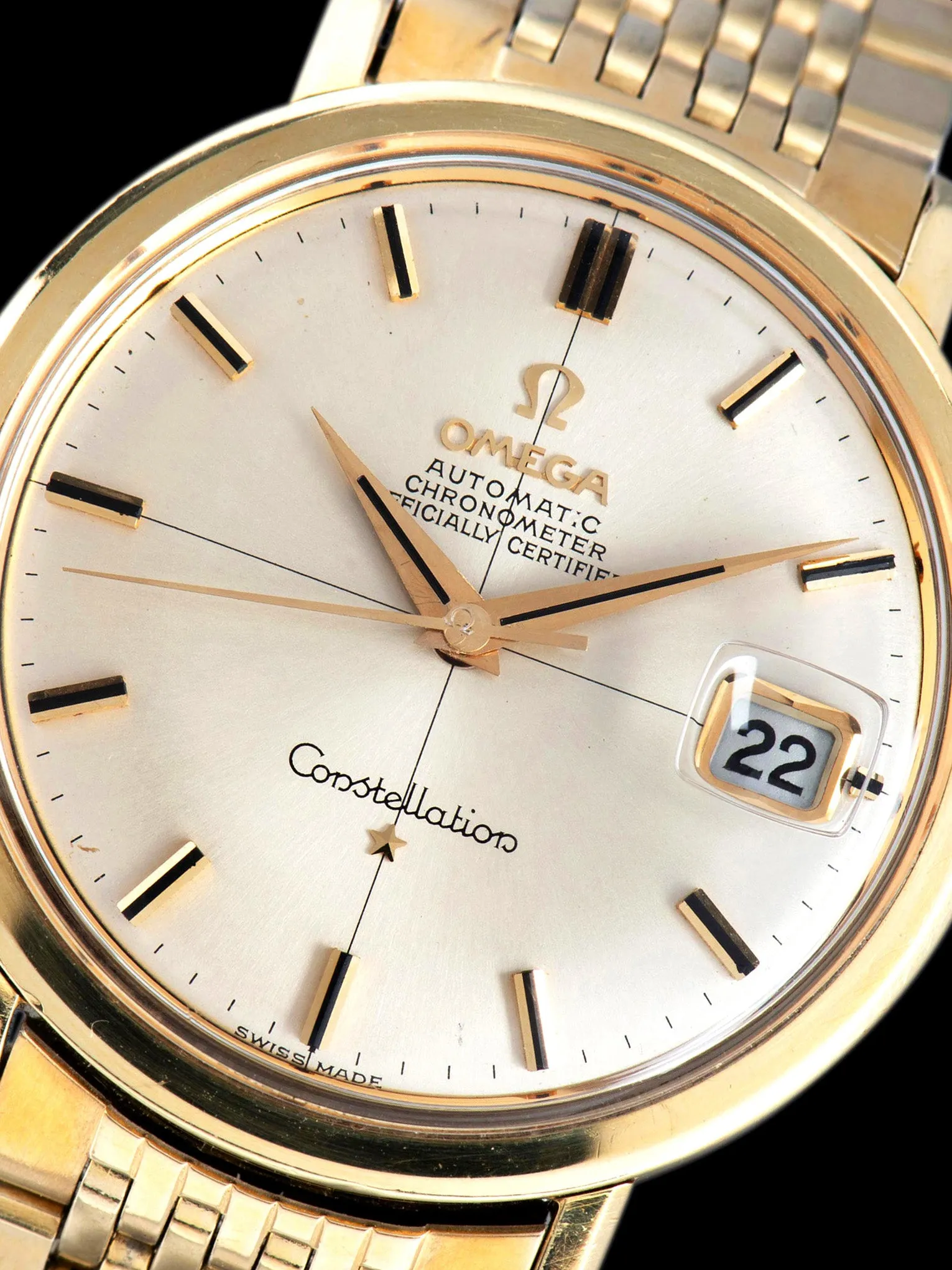 1966 Omega Constellation Gold Plate (Ref. 168.004) Crosshair Dial