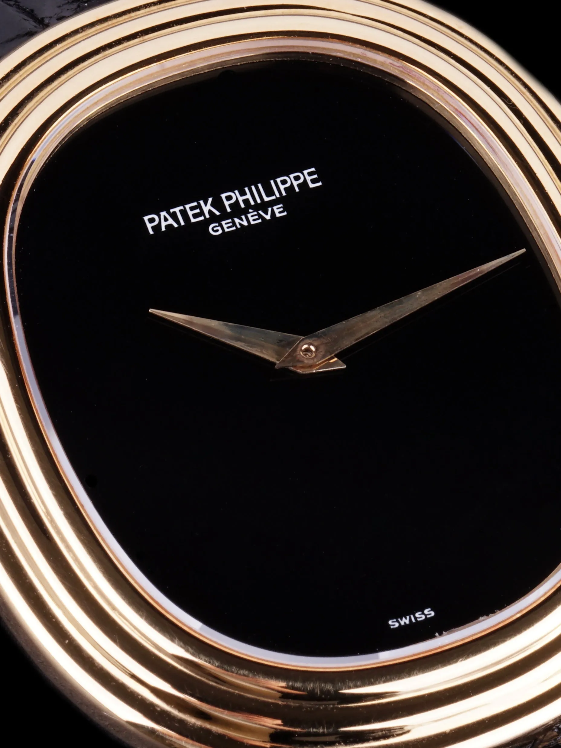 1977 Patek Philippe Ellipse (Ref. 3634J) 18K YG Onyx Dial With Box and Archive