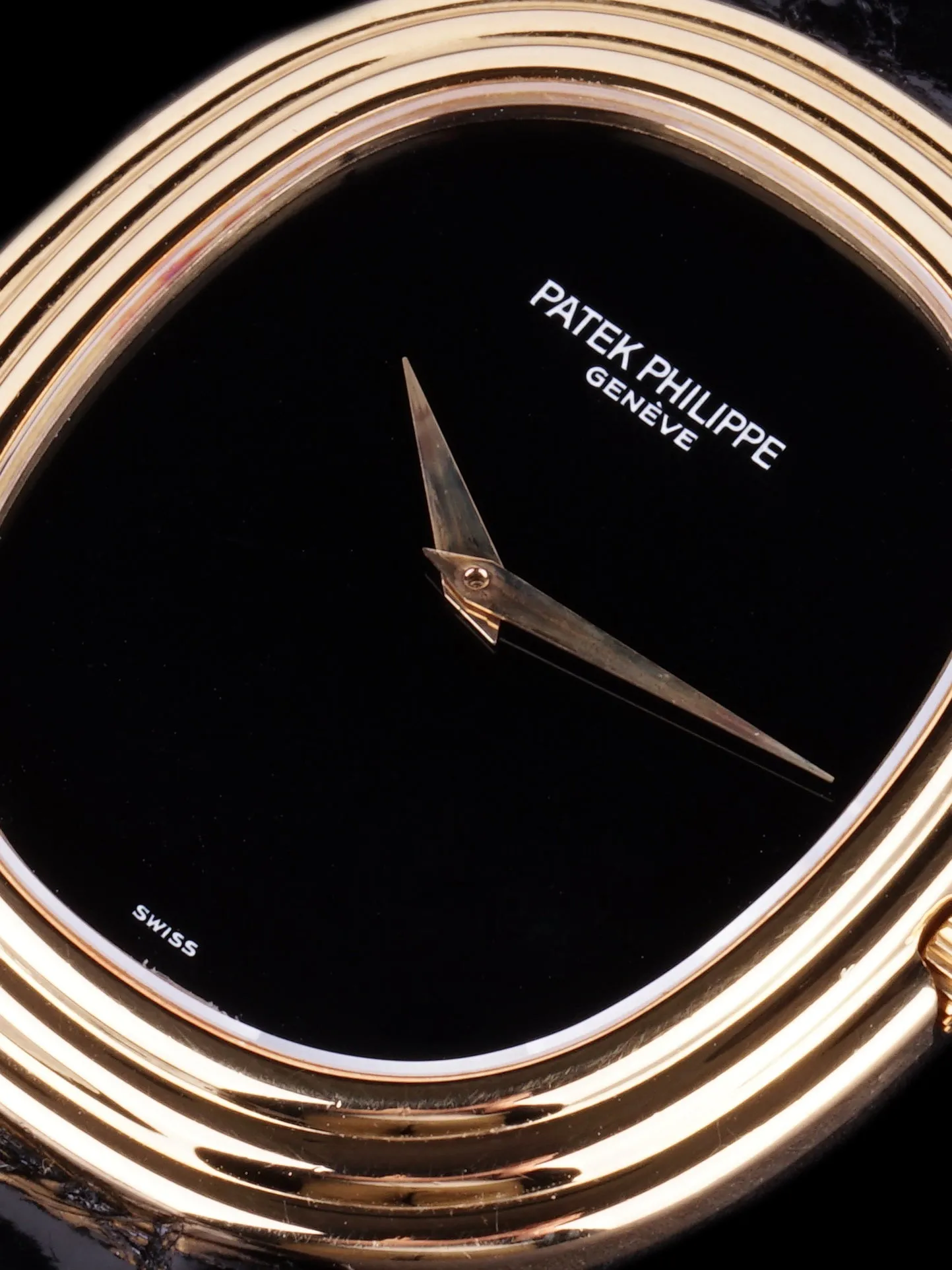 1977 Patek Philippe Ellipse (Ref. 3634J) 18K YG Onyx Dial With Box and Archive