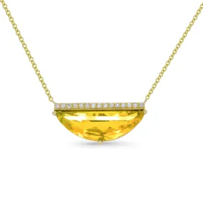 3.14ct Citrine Necklace in 14K Yellow Gold