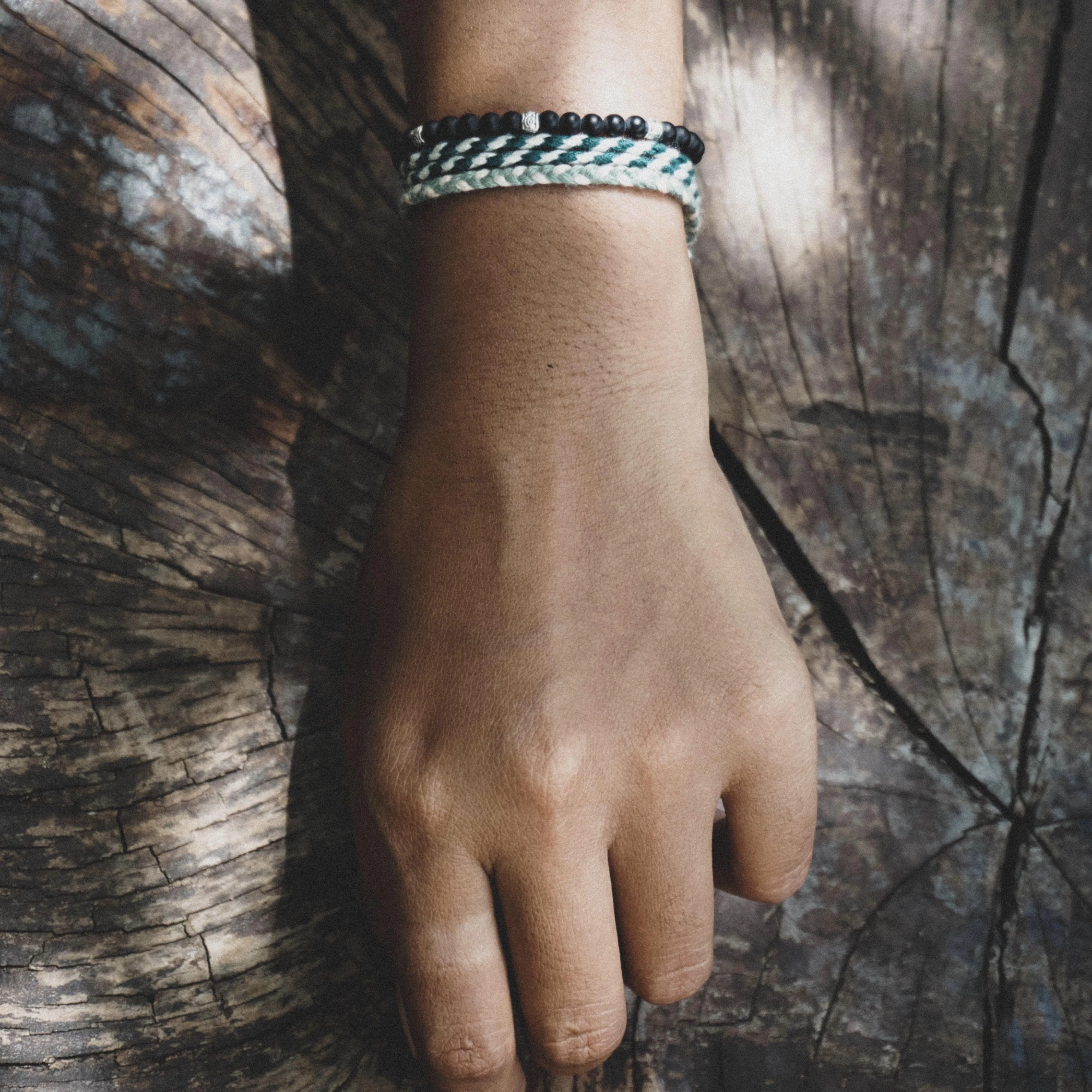 4mm "Macramé" Bracelet (Matte Onyx)