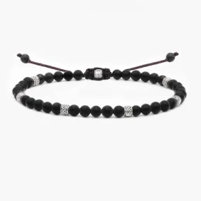 4mm "Macramé" Bracelet (Matte Onyx)