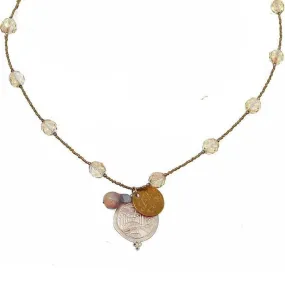 60" Vintage Citrine Spacer Necklace