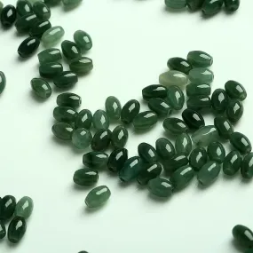 7mmX6mmX6mm Natural Jade Beads Jadeite Grey Green Bead WBD25