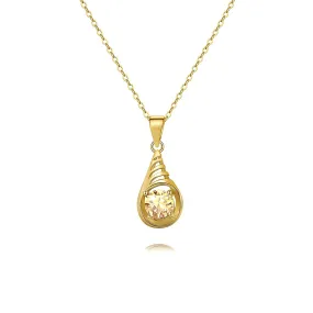 925 Silver Citrine Pendant Necklace