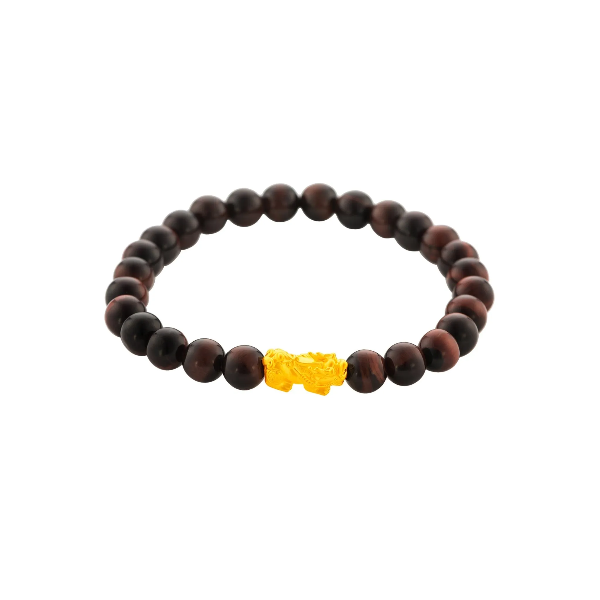 999 Gold Mini Pixiu (貔貅) with Auspicious Beads Bracelet