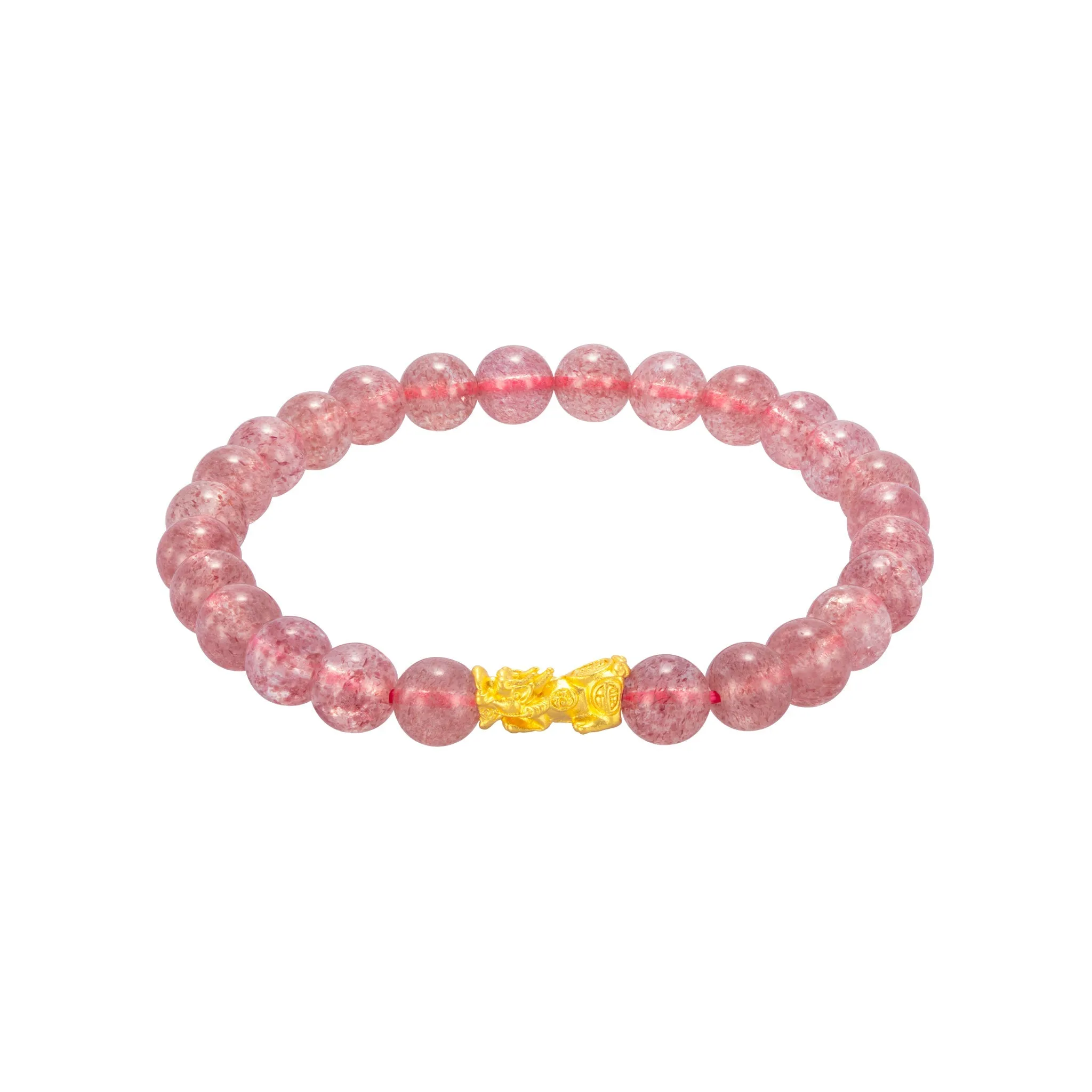 999 Gold Mini Pixiu (貔貅) with Auspicious Beads Bracelet