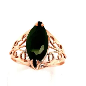 9ct Rose Gold Nephrite Jade Ring