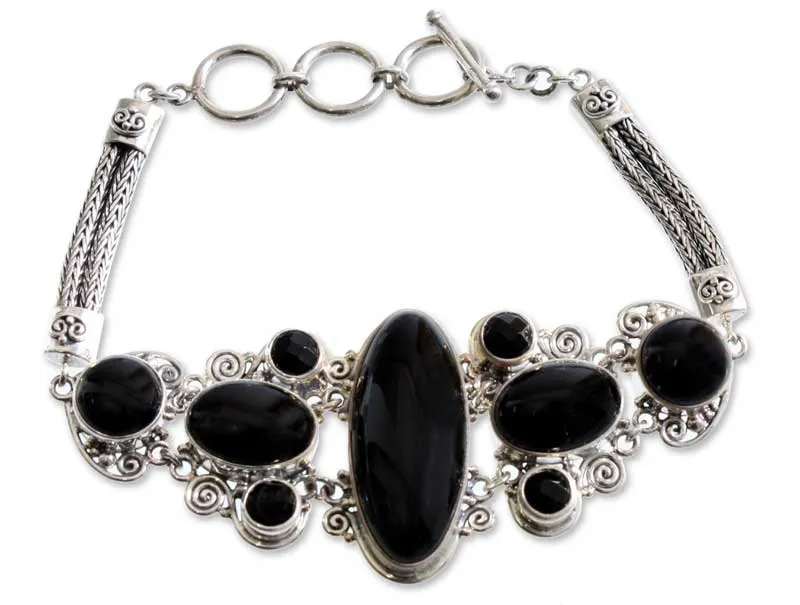 A Night To Remember Silver & Onyx Bracelet