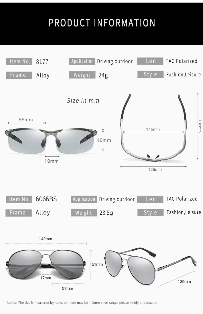 Aidien Unisex Full Rim Square Aluminum Magnesium Reading Glasses Sunglasses B8177