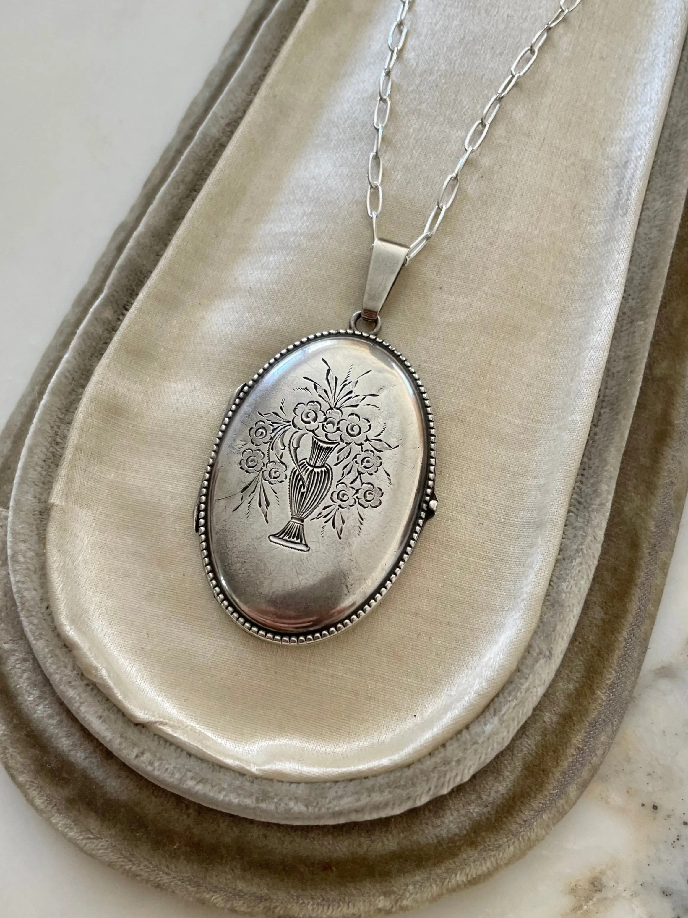 Alexandrine Sterling Silver Locket