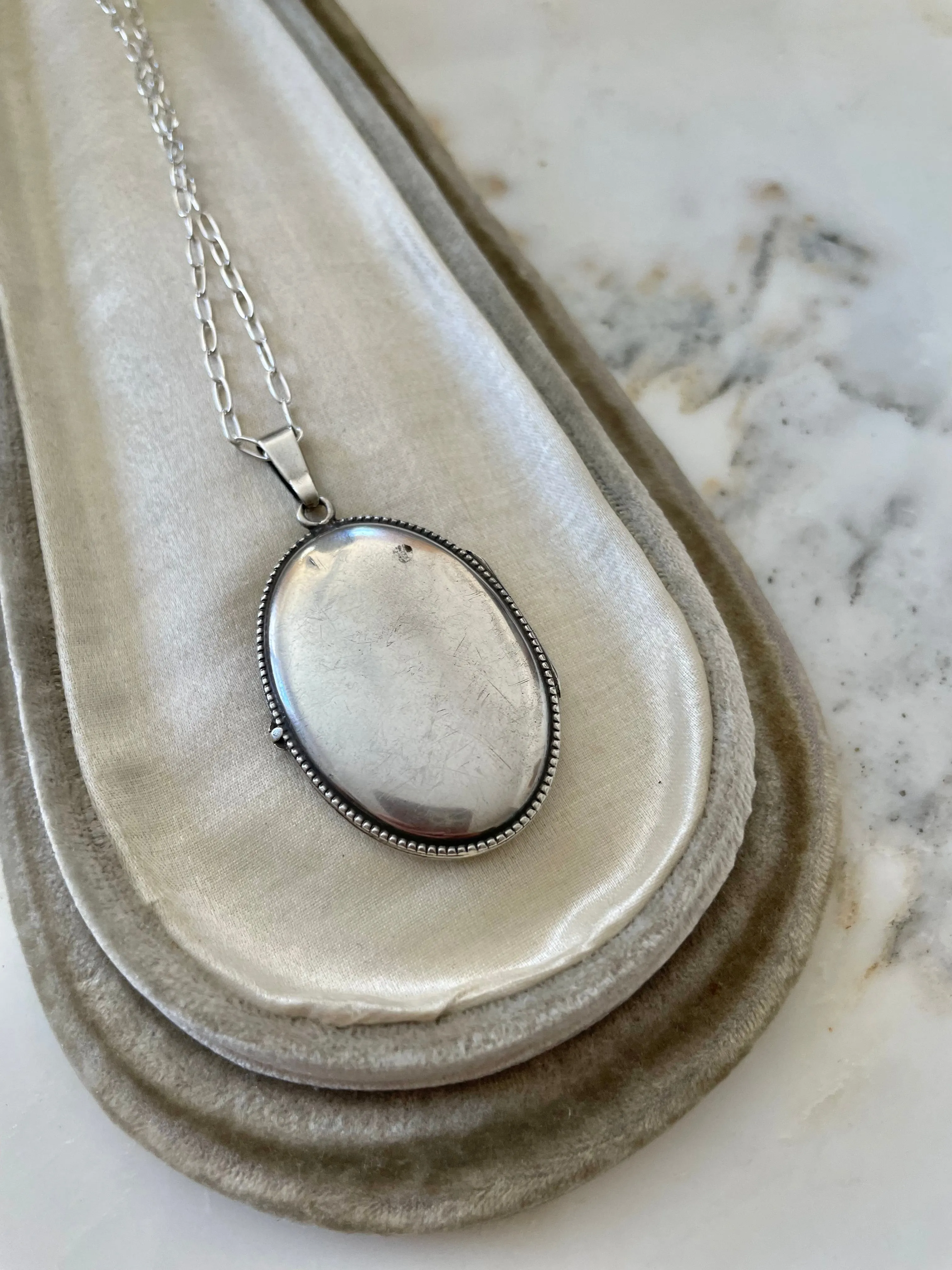 Alexandrine Sterling Silver Locket