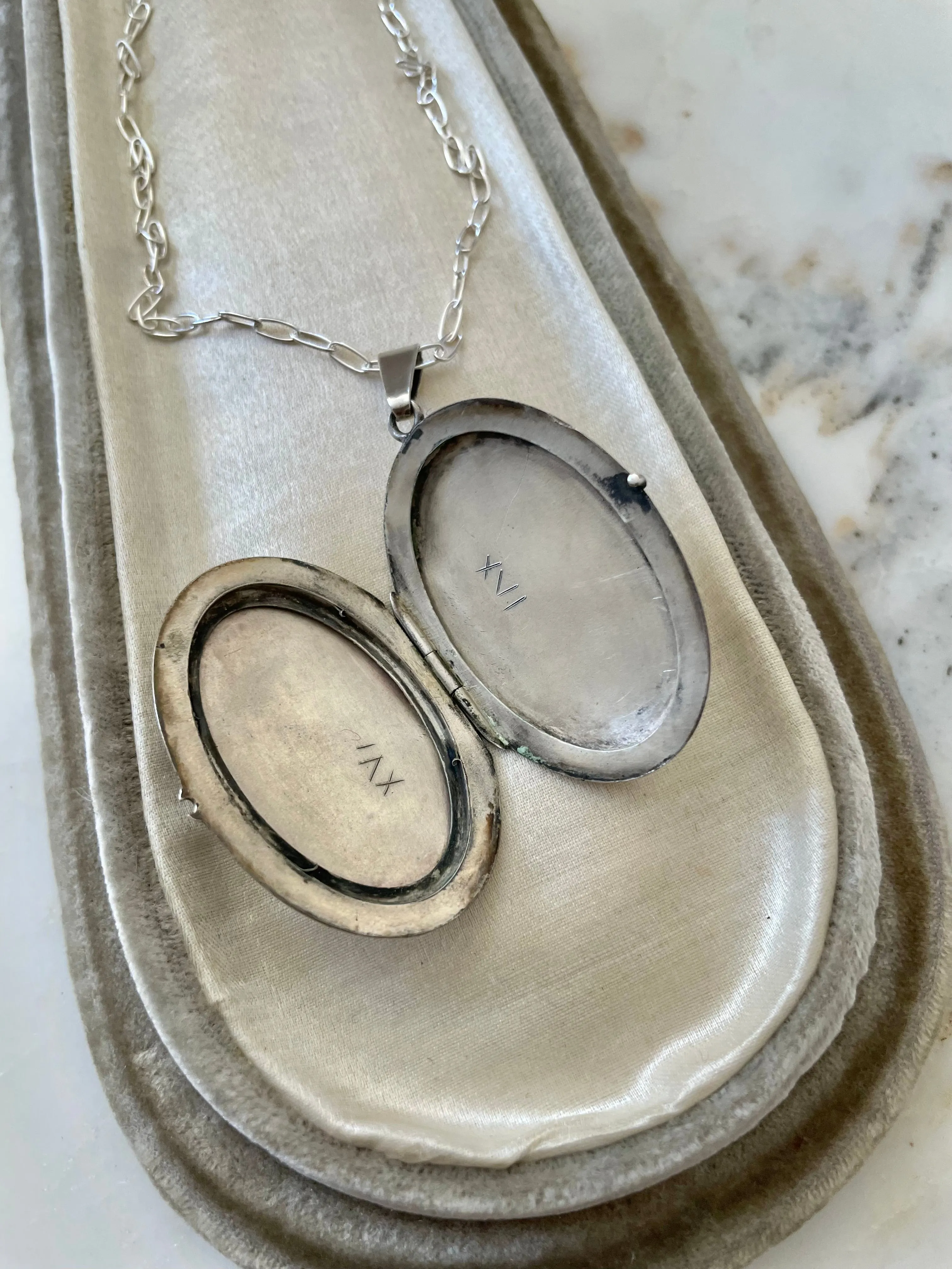 Alexandrine Sterling Silver Locket