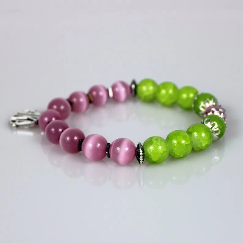 Alpha Sorority Charm Bead Bracelet