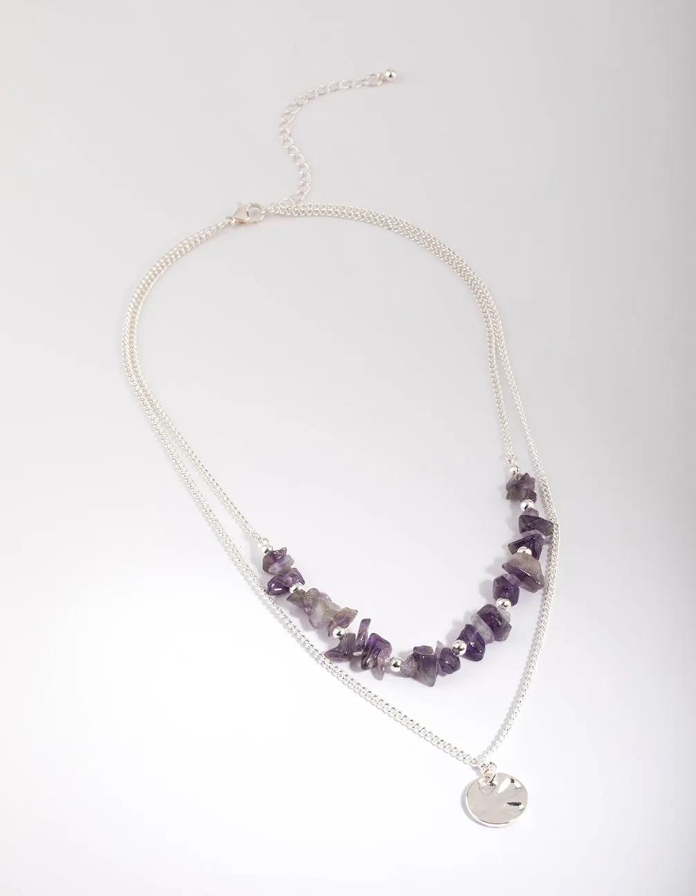 Amethyst Chip Layered Necklace