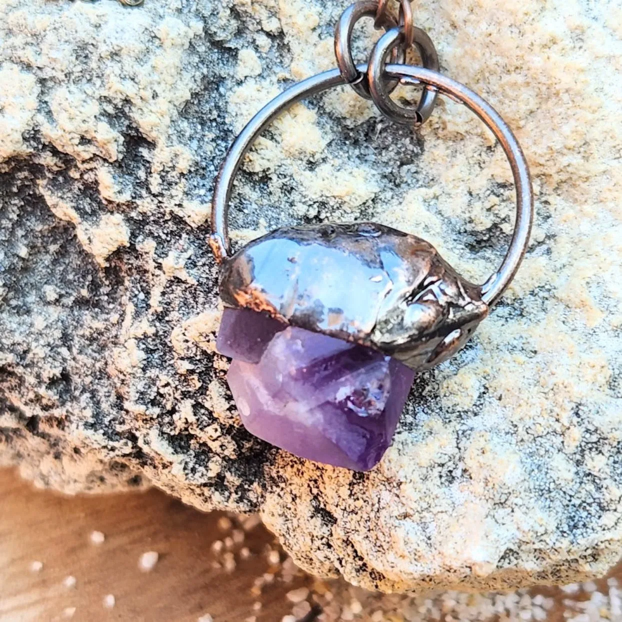 AMETHYST CRYSTAL BOHO NECKLACE