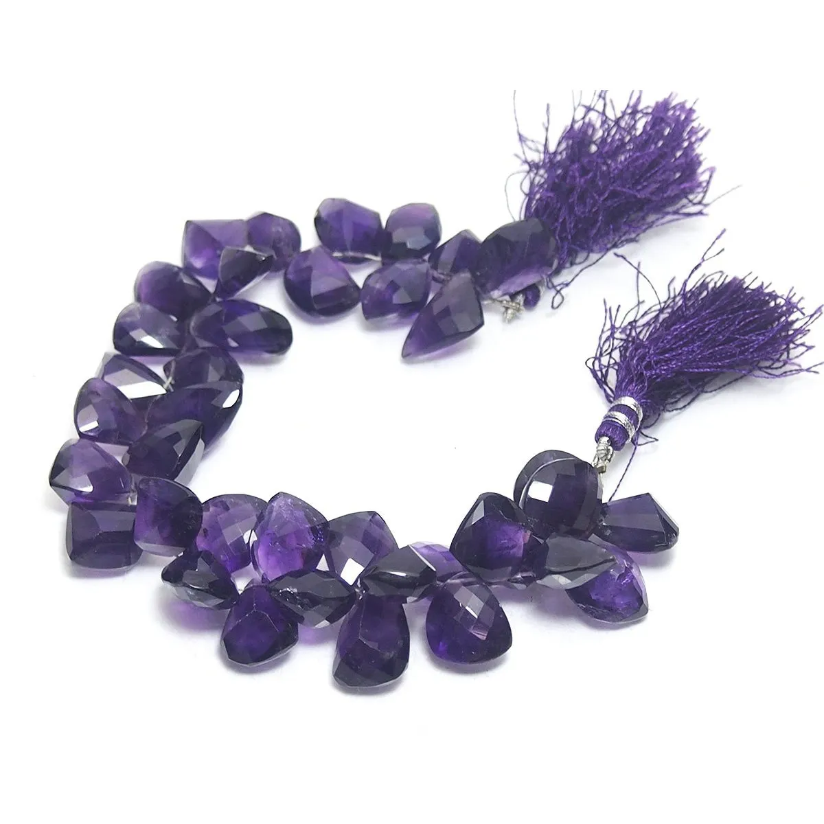 Amethyst Fine Faceted Drops Strand