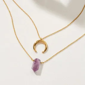 Amethyst Necklace Celestial Set