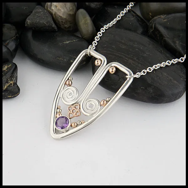 Amethyst Spiral Necklace