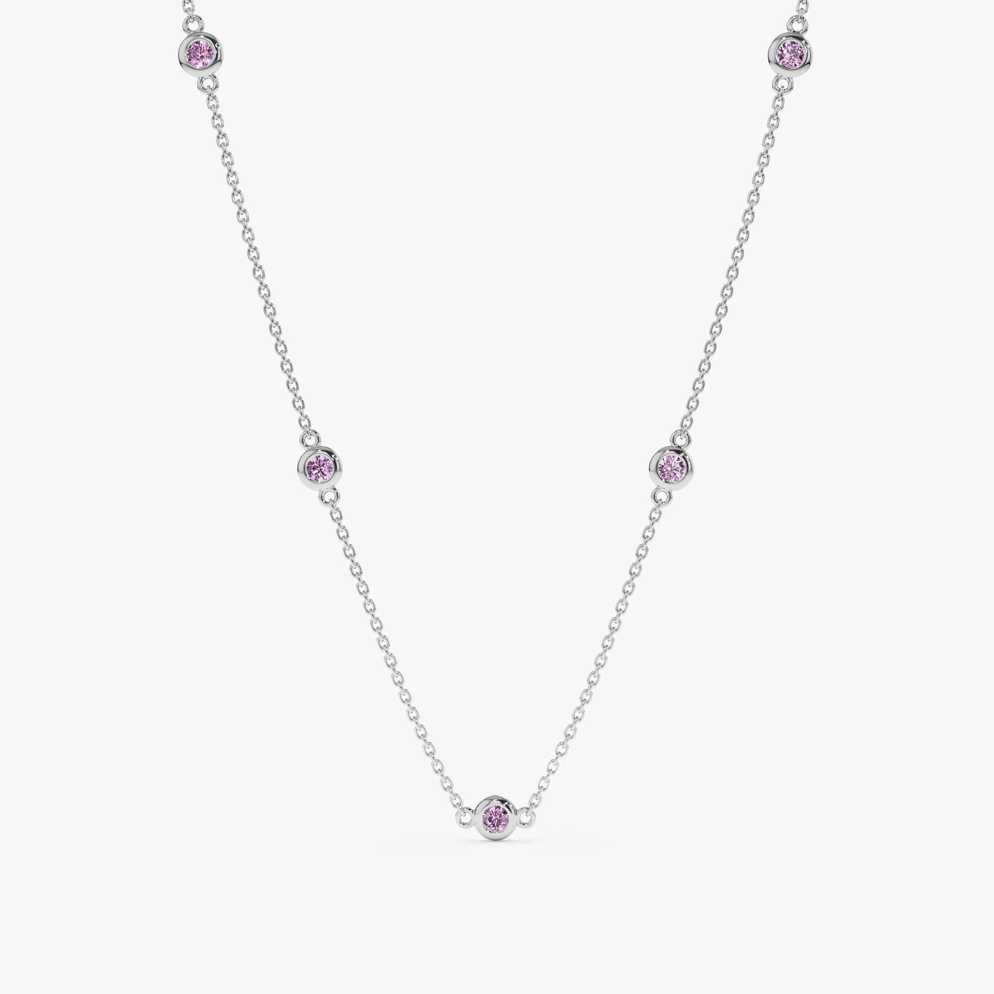 Amethyst Station Necklace, Gwen