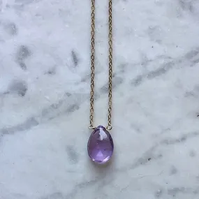 Amethyst Teardrop Necklace