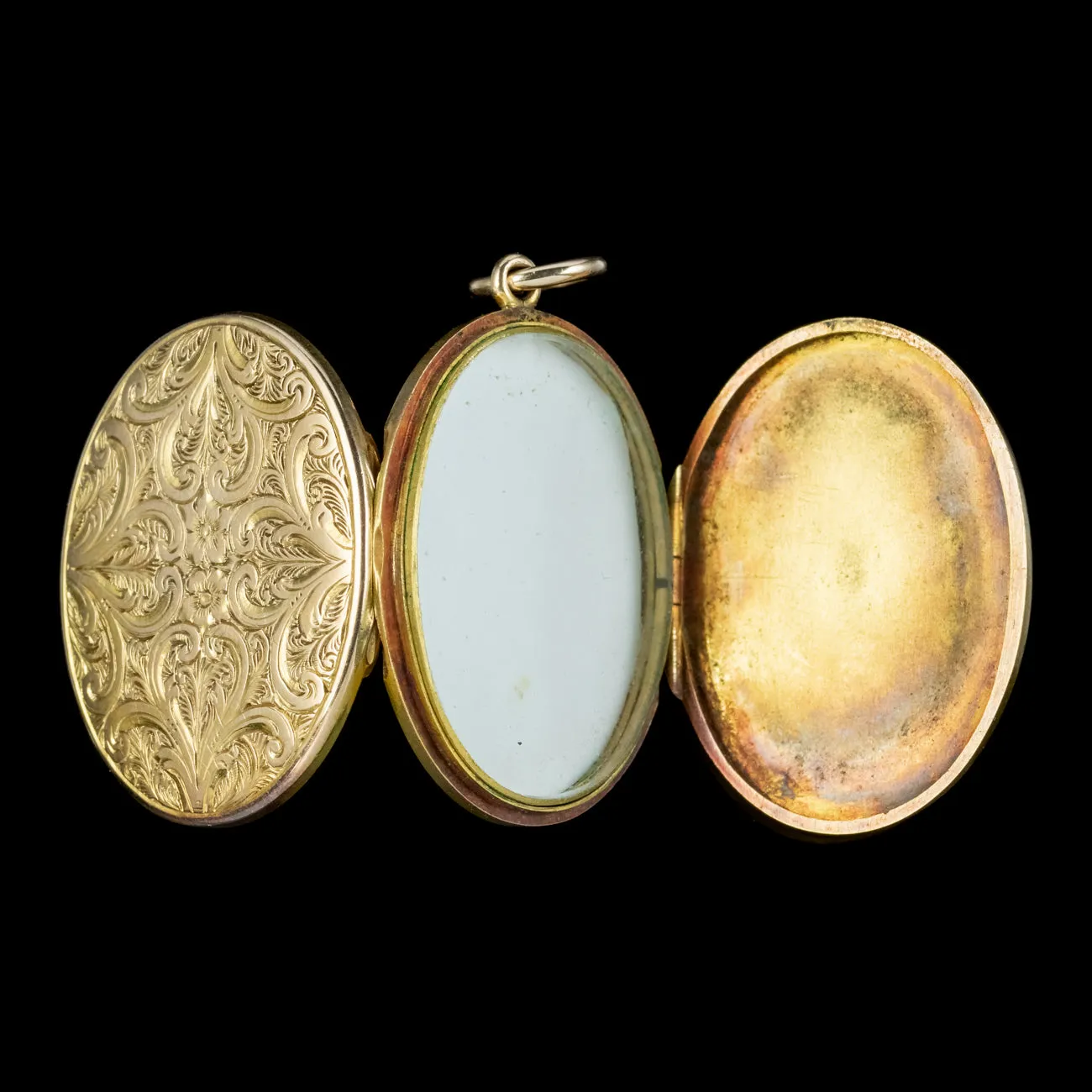 Antique Victorian Chased Family Locket 15ct Gold