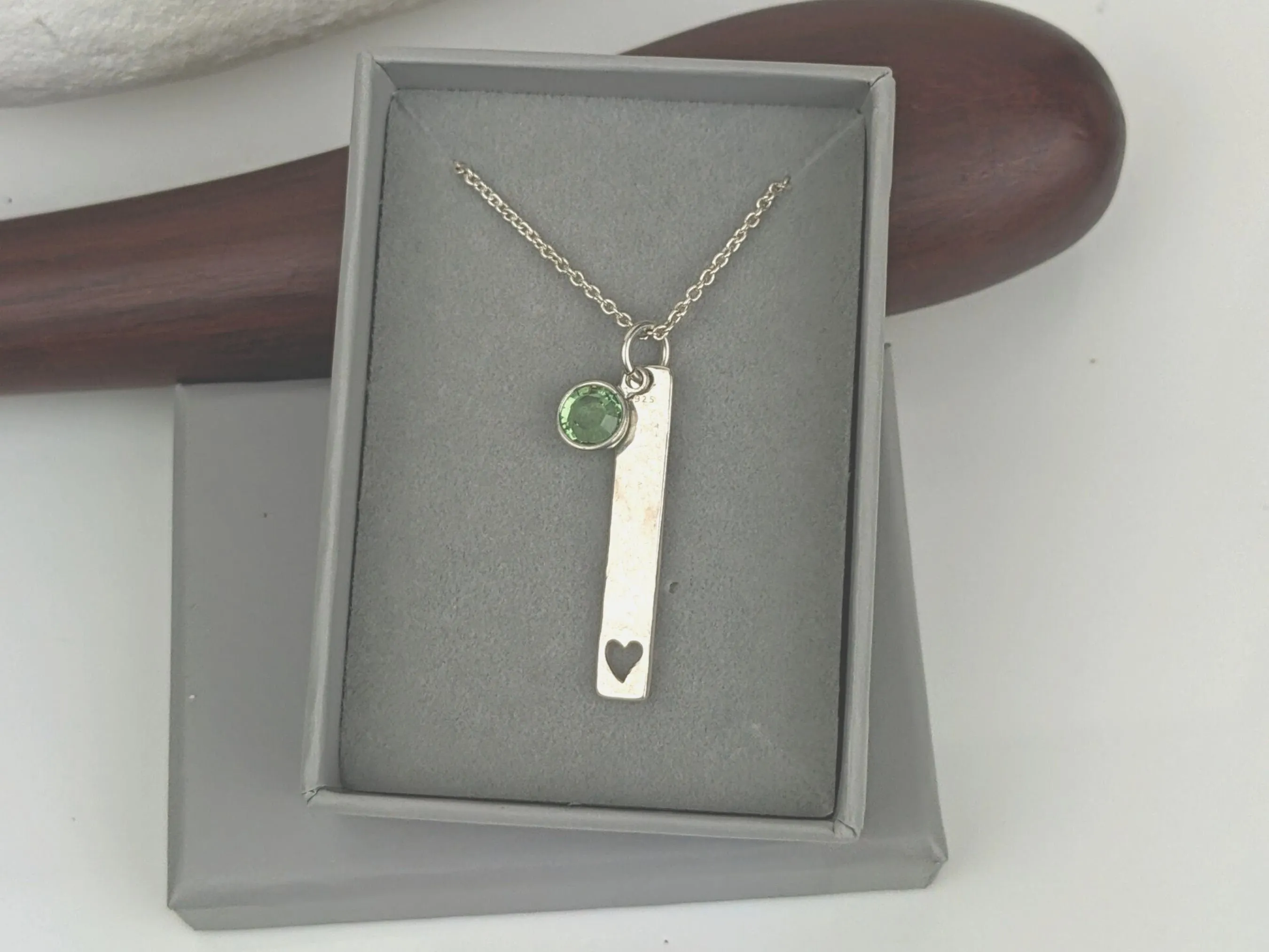 August Birthstone Minimalist Necklace// Swarovski Peridot crystal pendant, August Leo Virgo birthday gift