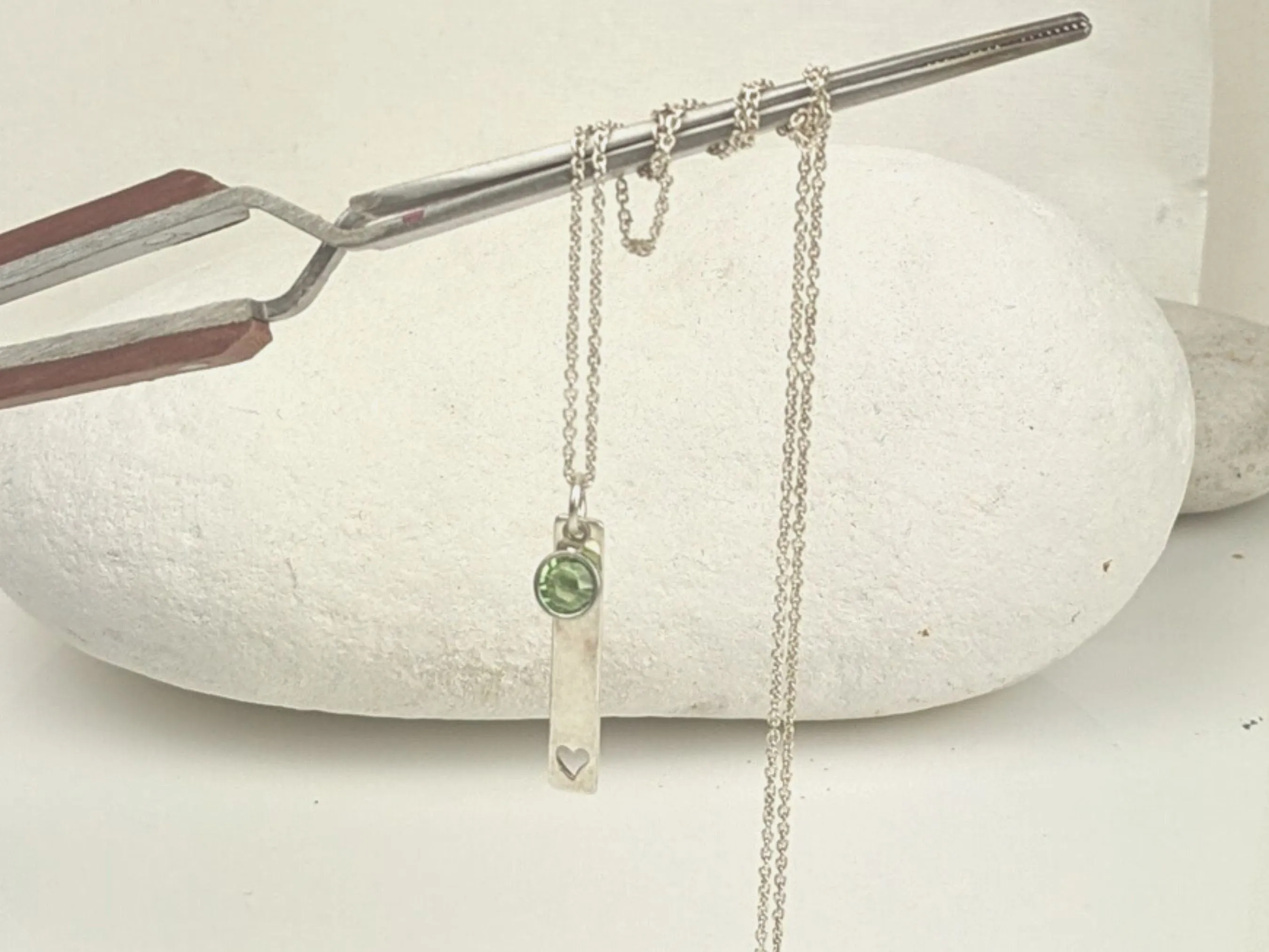 August Birthstone Minimalist Necklace// Swarovski Peridot crystal pendant, August Leo Virgo birthday gift