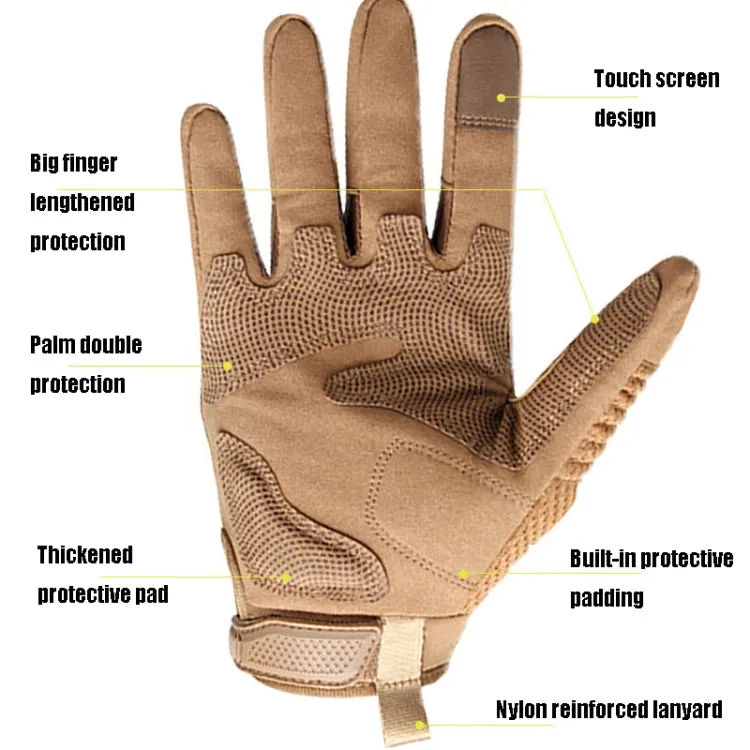 B28 Outdoor Rding Motorcycle Protective Anti-Slip Wear-Resistant Mountaineering Sports Gloves, Size: M(Army Green)