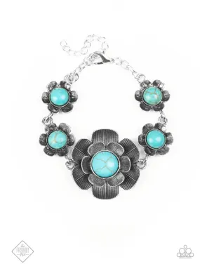 Badlands Blossom Blue Bracelet - Paparazzi Accessories