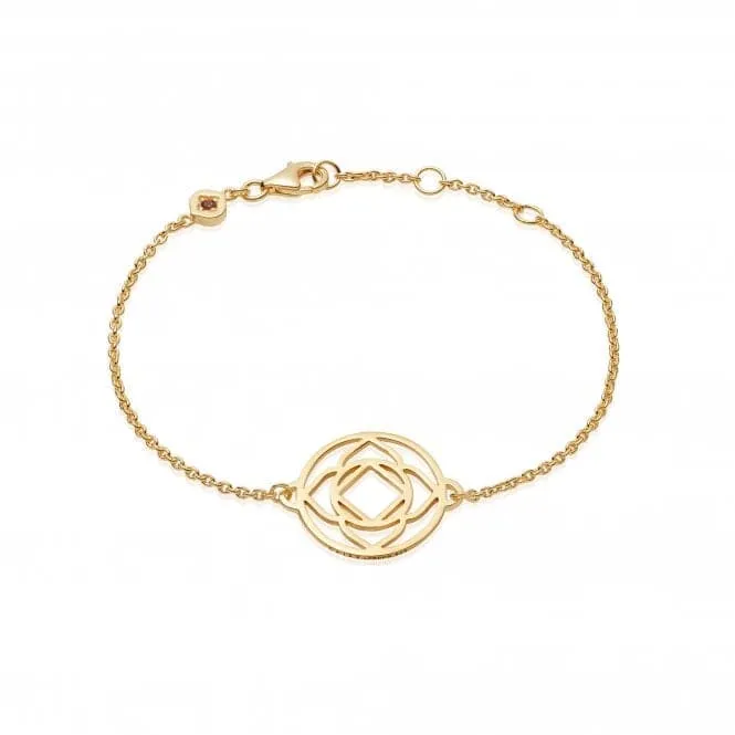 Base Chakra Chain 18ct Gold Plated Bracelet CHKBR1001