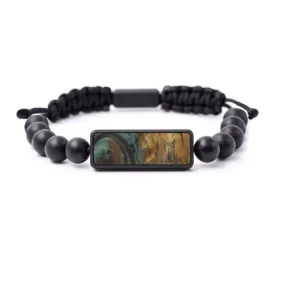 Bead Wood Resin Bracelet - Aggy (Dark Green, 577291)