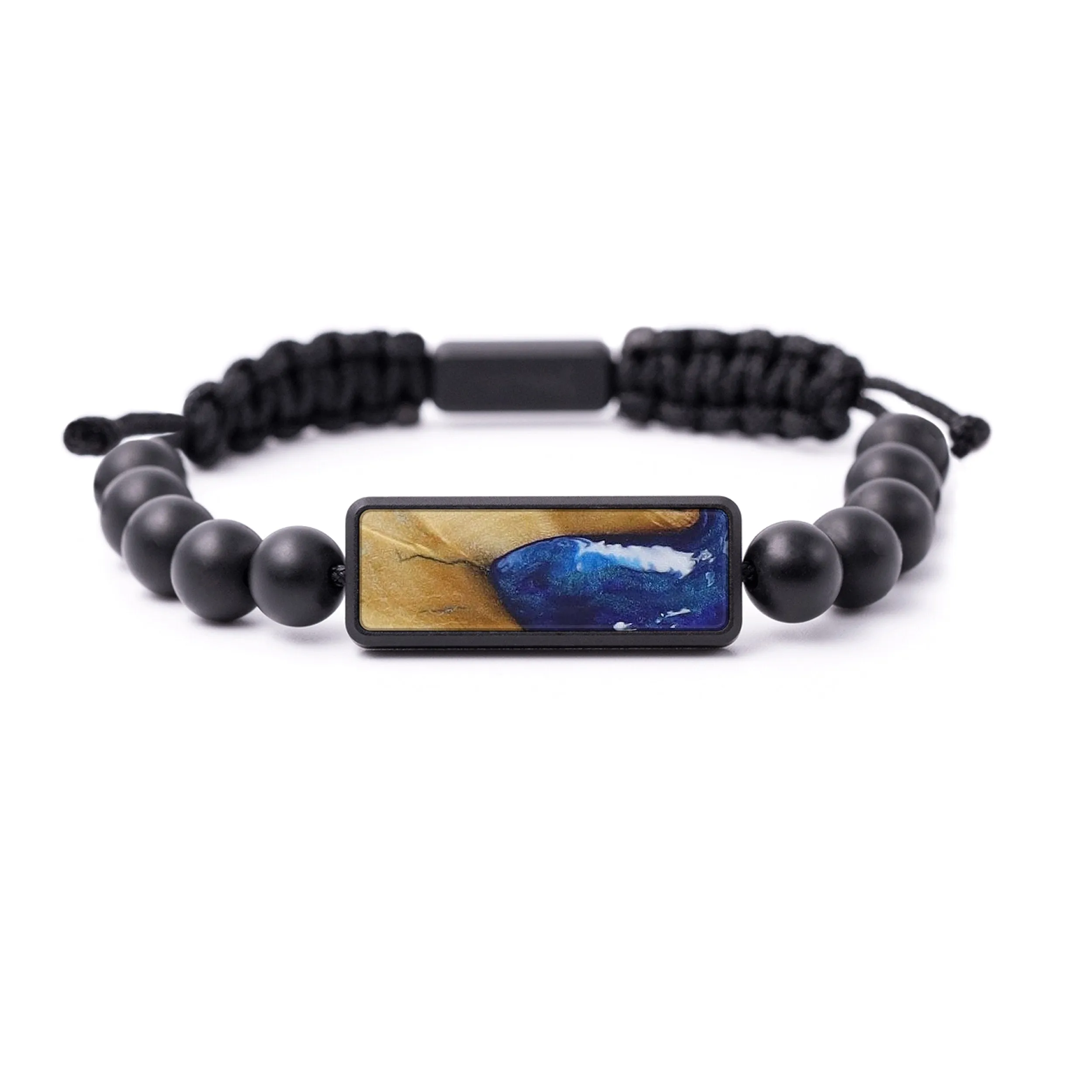 Bead Wood Resin Bracelet - Jobyna (Dark Blue, 579807)