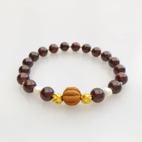 Beaded Garnet Herbal Bracelet