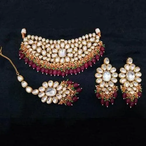 Big Kundan Choker Necklace Set