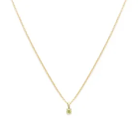 Birthstone Necklace | Gold & Peridot