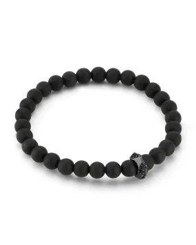 Black Diamond and Onyx Stretch 6" Bracelet