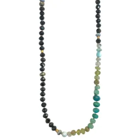 Black Spinel & Gemstone Mix Necklace