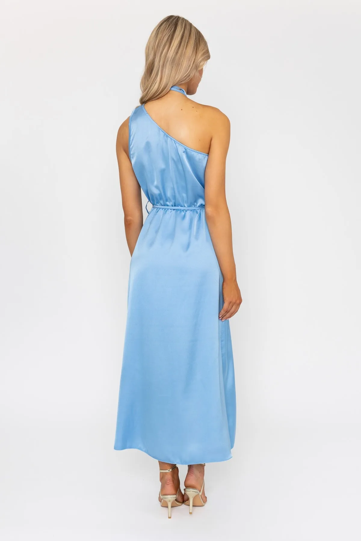 Blue Clodagh One Shoulder Midi Dress